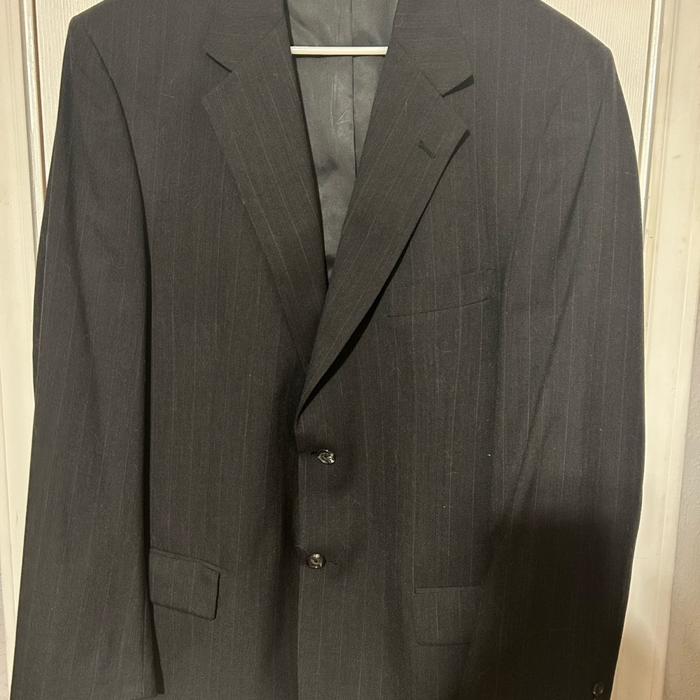 Evan Picone Black striped blazer suit coat
